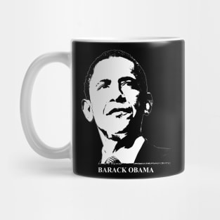 Barack Obama Portrait Pop Art Black Mug